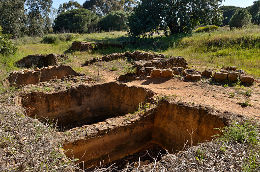 Ancient Roman ruins near Quinta do Lago. Algarve, Portugal