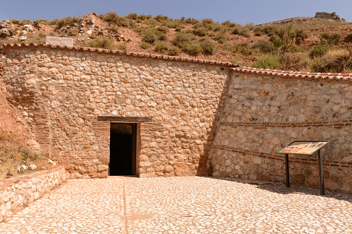 Entrance To A Centennial Tourist Winery With Guided Visit In Hita. July 23, 2019. Hita Guadalajara Castilla La Mancha. Spain. Travel Tourism Holidays