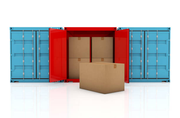 istock Freight transportation, package shipment, shipping and delivery concept 1223443085