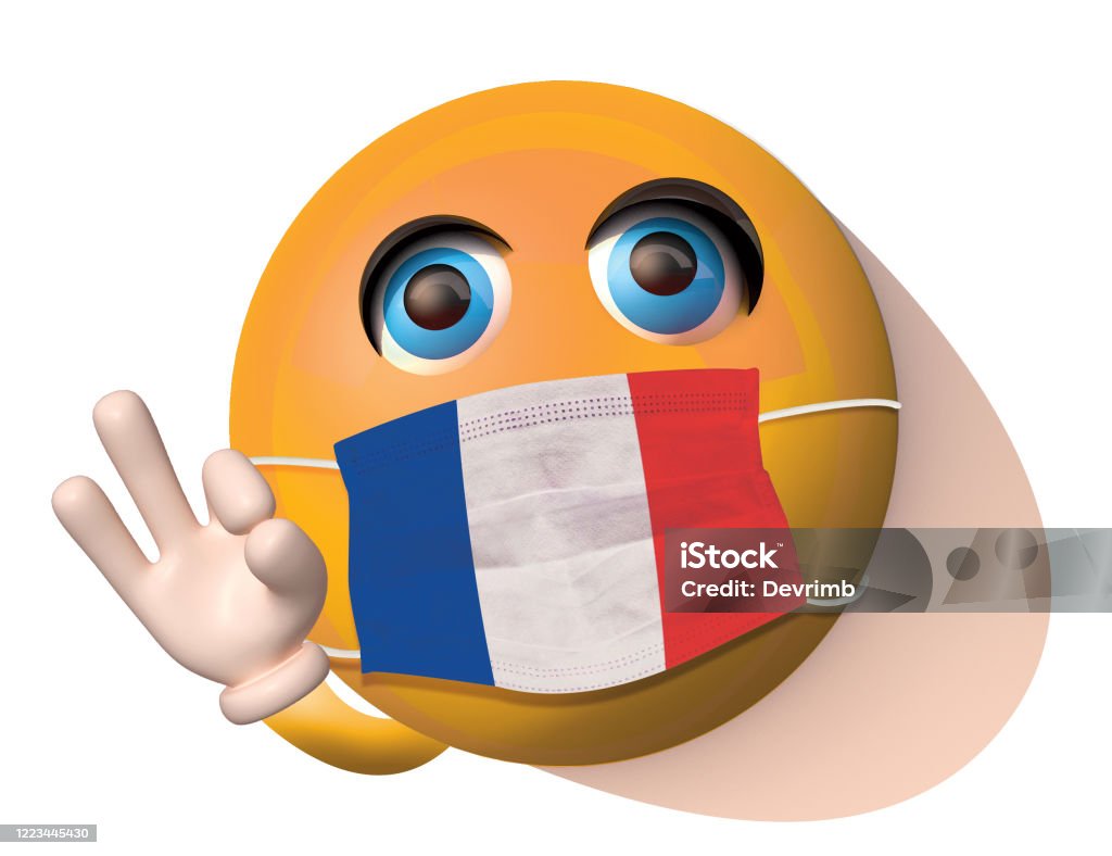Leuke Franse Emoji die O.K. teken toont - Royalty-free Angst Stockfoto Leuke Franse Emoji die O.K. teken toont - Royalty-free Angst Stockfoto