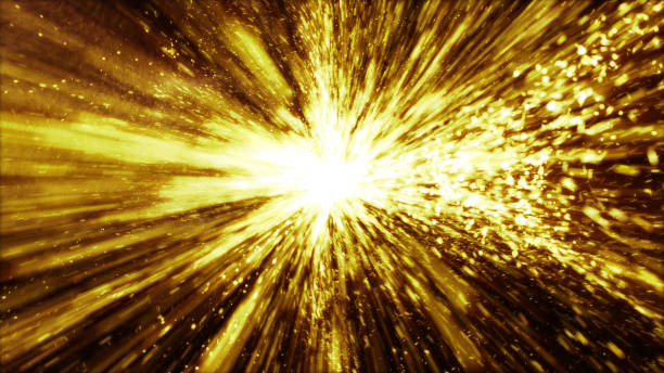 istock Golden particles energy sparkler explosion shining dust bokeh glitter awards dust abstract background Motion Blur. Futuristic glittering in space on black background. 1223445598