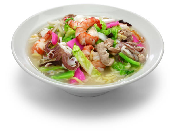 istock Nagasaki champon noodle soup, Japanese ramen dish 1223448964