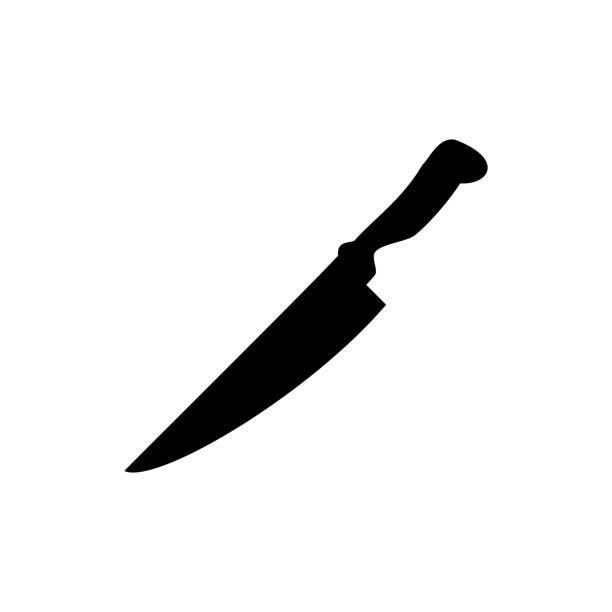 Knife icon flat vector template design trendy Knife icon flat vector simple isolated illustration signage template design trendy dangerous steak stock illustrations