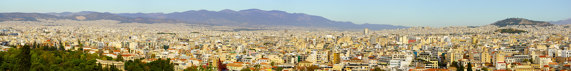 Aerial view over the City of Athens