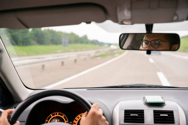 istock View of a road from the car 1223457823