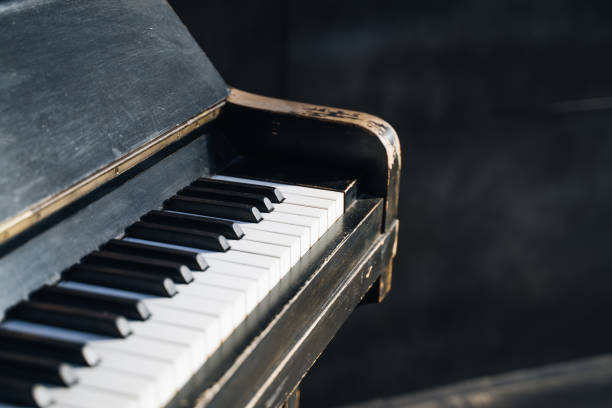 istock Close up of beautiful old piano 1223458289