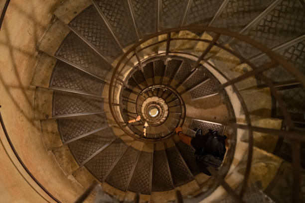 istock Spiral stairway inside of Arc de Triumph, Paris 1223458684