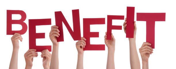 istock People Hands Holding Word Benefit, Isolated Background 1223472811