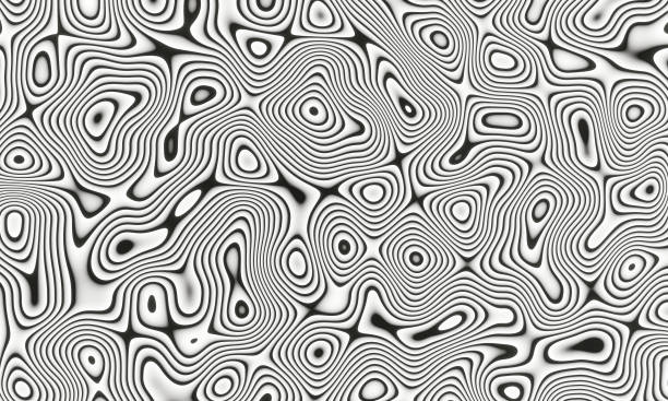 Black and white Damascus steel knife material pattern use for background and wallpaper.