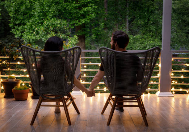 istock Couple on Patio in the Evening 1223477847