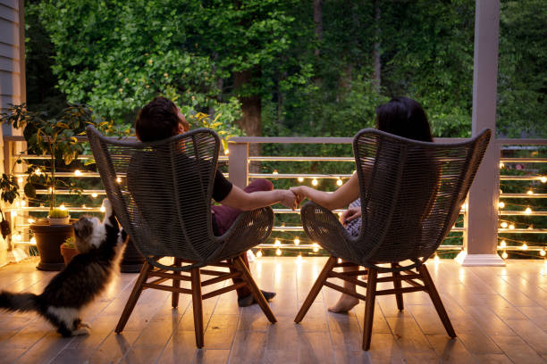 istock Couple on Patio in the Evening 1223478648