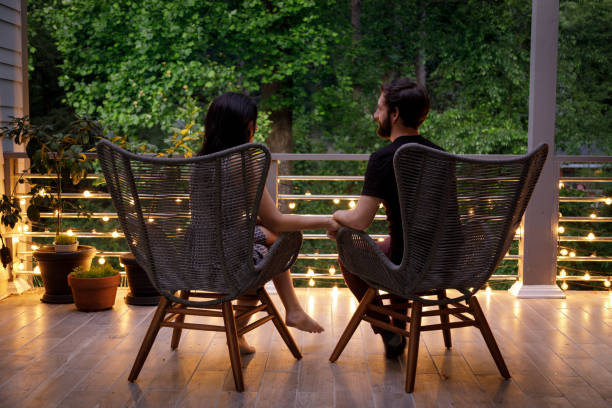istock Couple on Patio in the Evening 1223479514