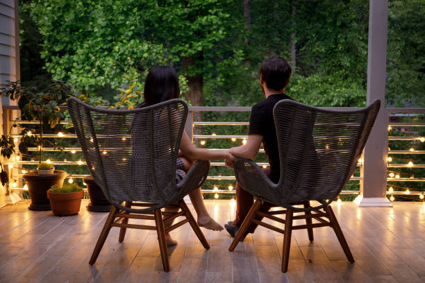 istock Couple on Patio in the Evening 1223479672