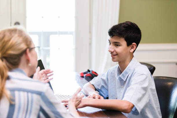 istock Middle school student is homeschooled during COVID-19 crisis 1223481306