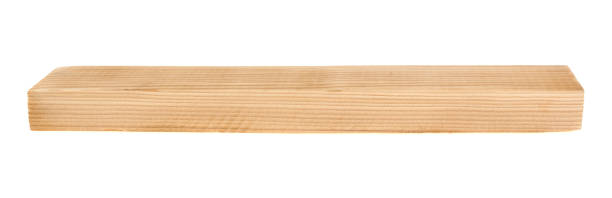 istock Wooden beam isolated on a white background. Pine tree. 1223484495