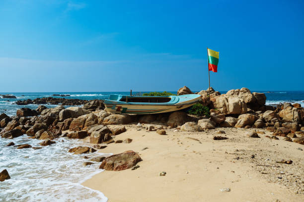 Secret beach in the afternoon on Srilanka, Mirissa