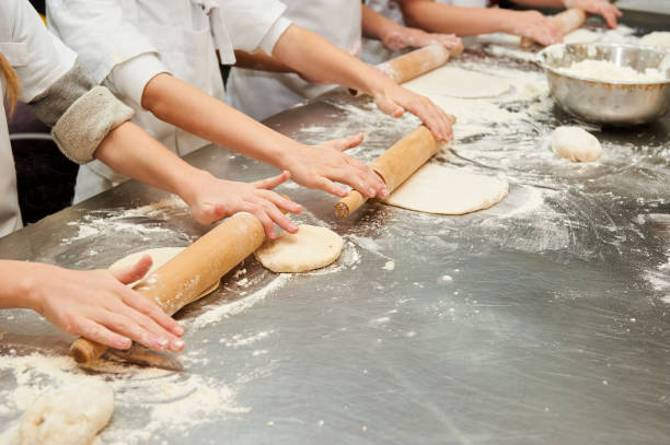 istock Young children make dough products. Hands closeup 1223486906