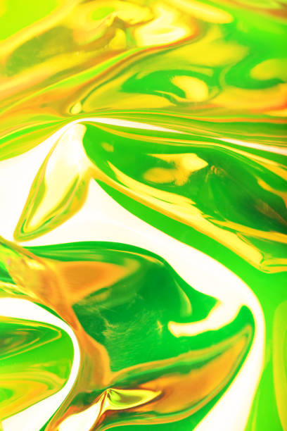 istock Holographic iridescent surface. Copy space. Bright colorful hologram background. Wrinkled abstract texture with multiple colors. Neon surface. 1223488186