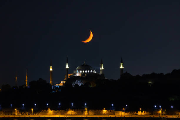 istock Hagia Sophia and Crescent Moon 1223490017