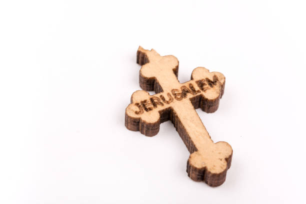 istock Wooden christian cross blessed in Jerusalem 1223490055