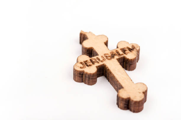 istock Wooden christian cross blessed in Jerusalem 1223490086
