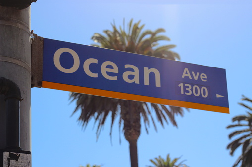 Ocean Avenue Sign in Los Angeles
