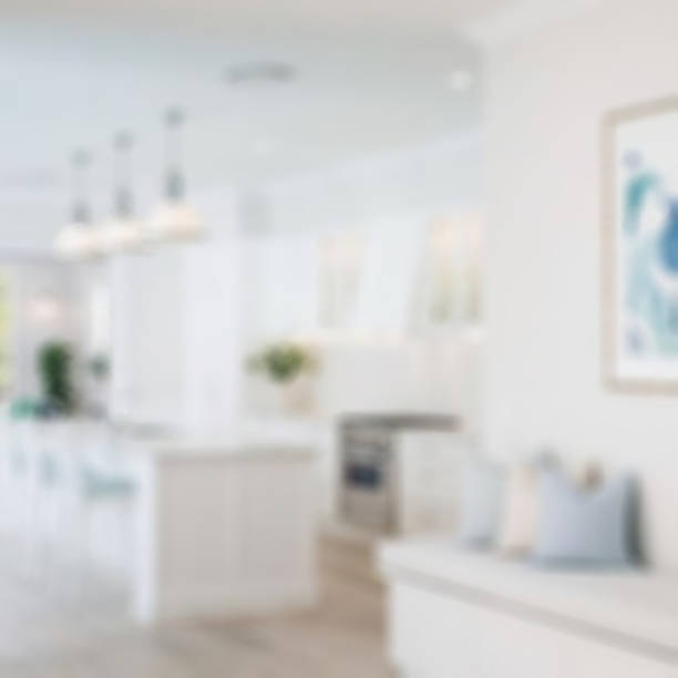 istock Lovely kitchen with hardwood floor, and nice counter tops.blurred background. 1223492327
