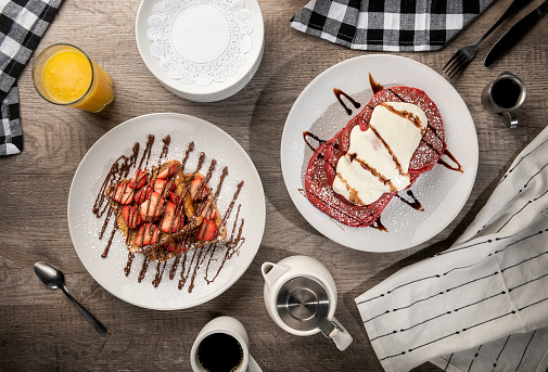 Red Velvet Pancakes and French toast (Click for more)