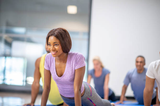 istock Young African American woman stretching 1223497335