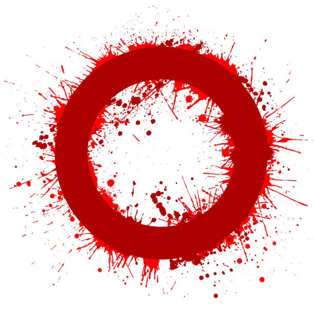 Vector illustration of red circle splash