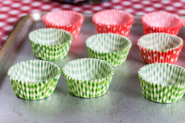 istock Paper muffin wrappers on the table 1223498615