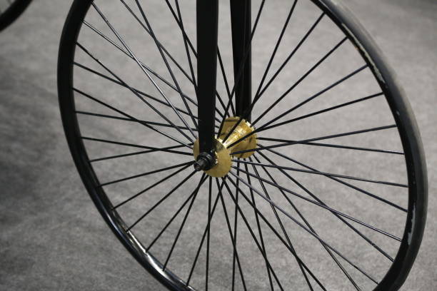 istock Wheel. Wheel with spokes from historic vehicle. 1223498893