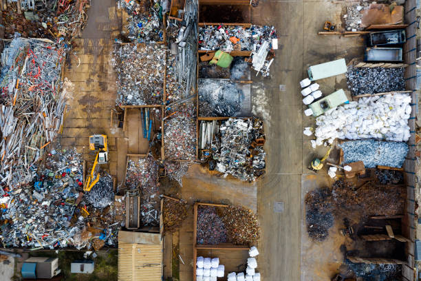 istock Metal Waste in Recycling Site, Aerial View 1223501285