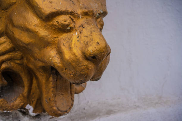 istock Fountain without water. The head of a lion. 1223502143