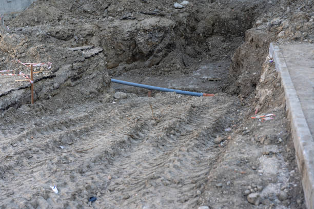 istock Pipes laid in the ground 1223505244