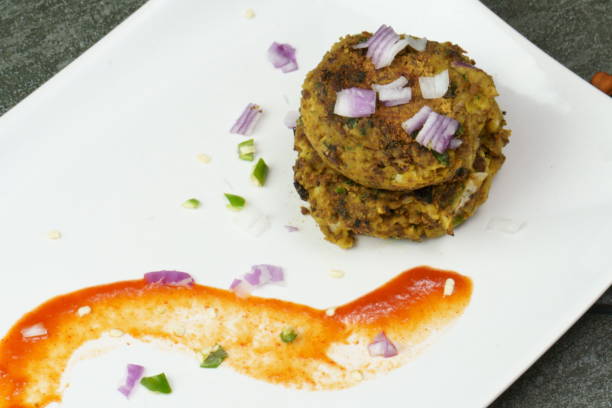istock Spicy Black Gram or kala Chana tikki or Kabab 1223510440