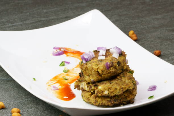 istock Spicy Black Gram or kala Chana tikki or Kabab 1223510618