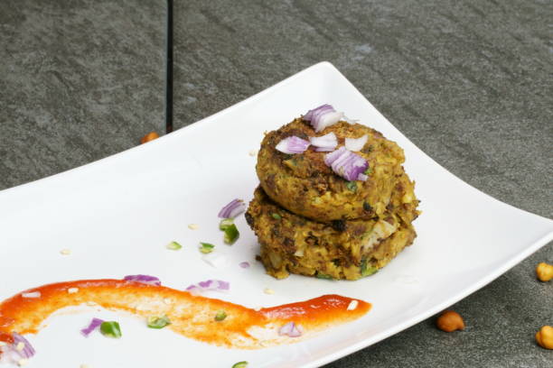 istock Spicy Black Gram or kala Chana tikki or Kabab 1223510629