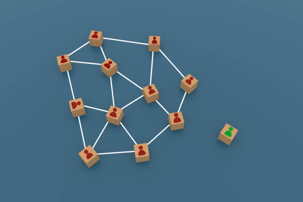 istock A  3D Render Illustration  of a Teamwork, network and community concept with  Wooden blocks  and management concept. 1223512982