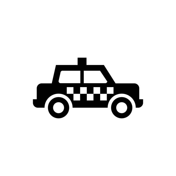 Taxi icon flat vector template design trendy Taxi icon flat vector simple isolated illustration signage template design trendy taxi logo background stock illustrations