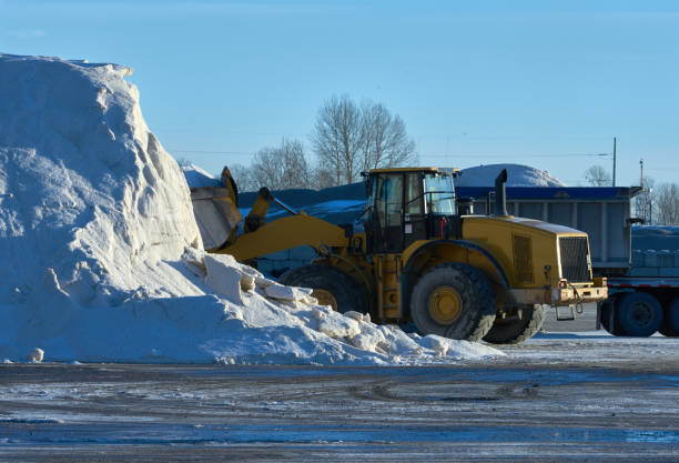 Loading Winter Road Salt stock photo