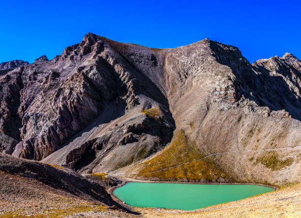 lake petit cayolle - mercantour national park imagens e fotografias de stock