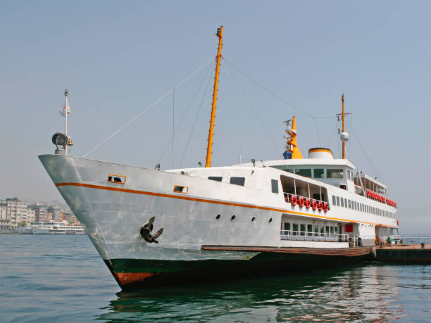 istock White yacht at the pier 1223517702