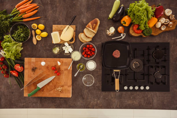 istock Directly above shot of steak in the making 1223524012
