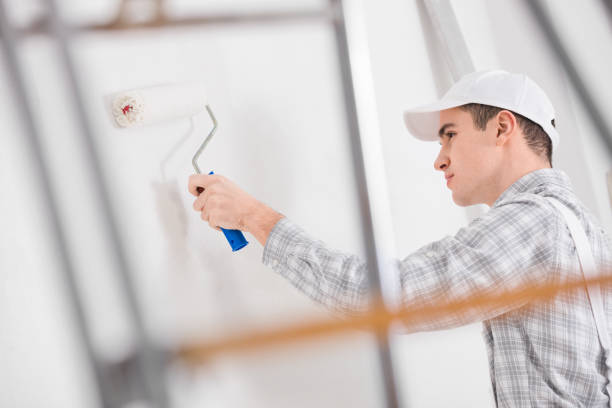 istock Young painter painting a white wall 1223524789