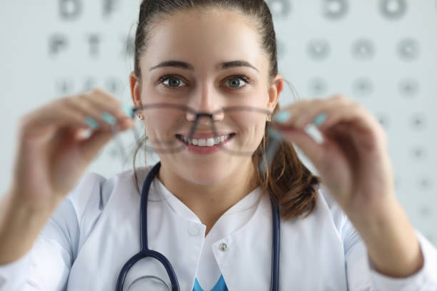 istock Happy pretty woman with stethoscope 1223524817