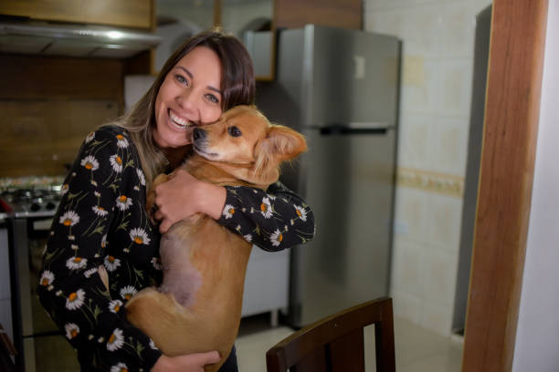 istock Girl and her dog. 1223531718