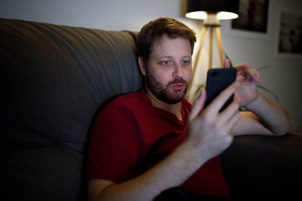 istock Man talking on a video call on phone 1223536010