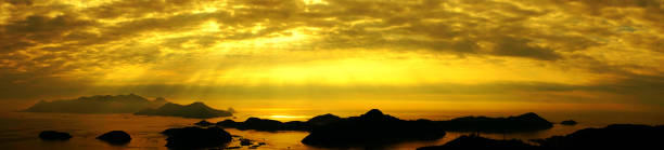 Seaweed farm at sunrise, Xiapu, Fujian, China