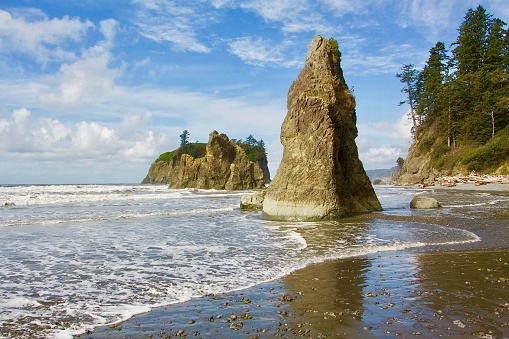 A natural seasick on Ruby Beach in Olympic National Park Washington